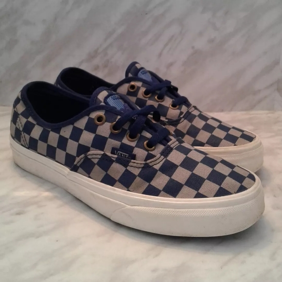 Vans Authentic Harry Potter Ravenclaw BLUE GREY checker-board women's sz 7.5 - Picture 5 of 8
